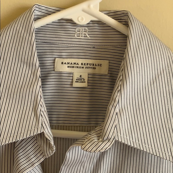 Banana Republic Oxford Style Non-Iron Shirt Size 4 - Picture 7 of 8